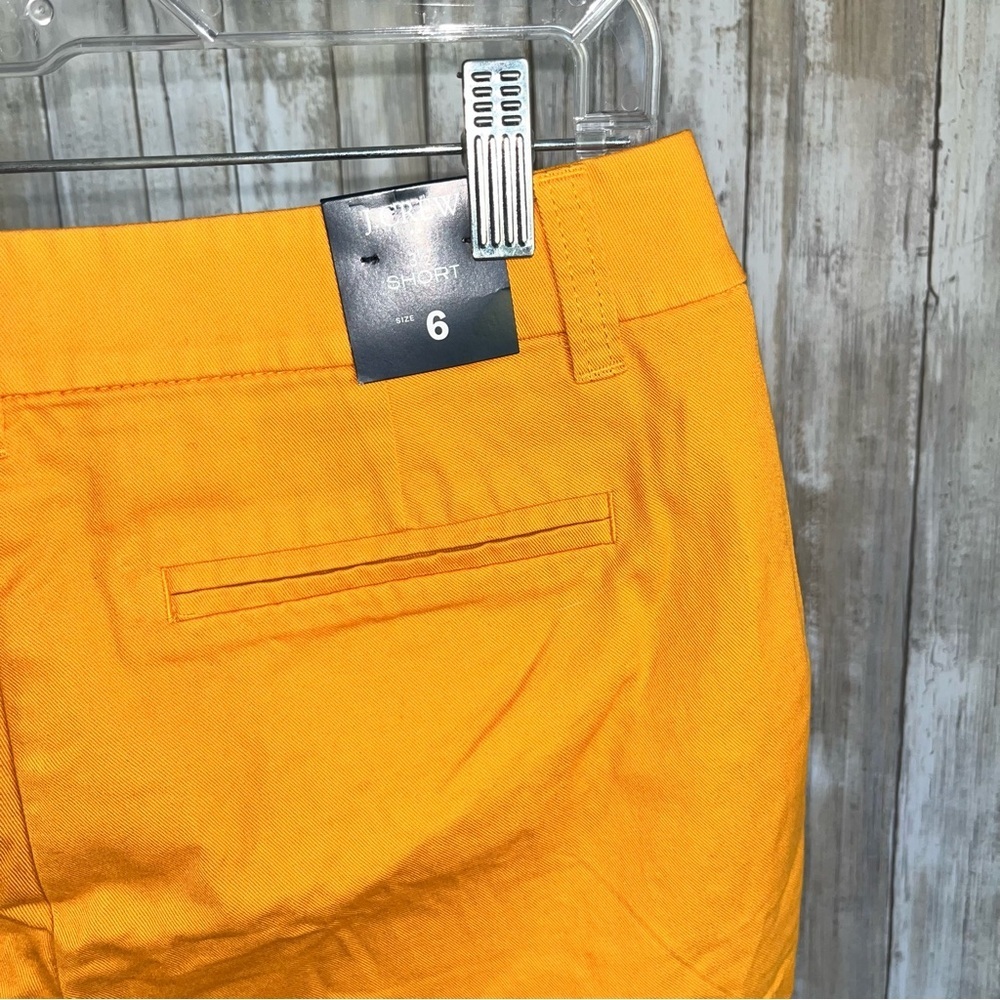 J.Crew Mustard Yellow Chino Shorts 3.5” Inseam NWT Size 6 Summer Bright - Picture 4 of 6
